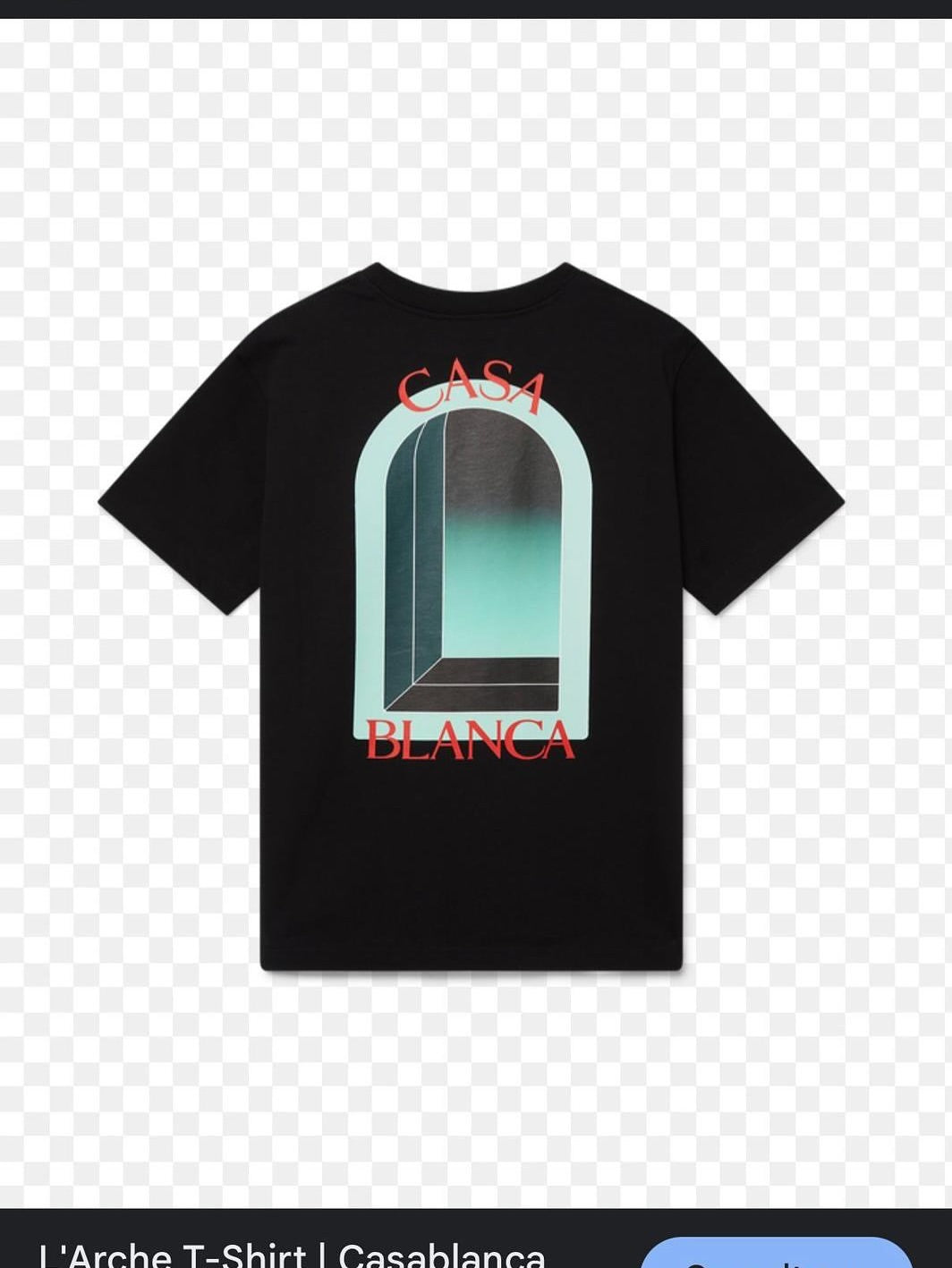 Casablanca “Vista Portal” Black Cotton T-Shirt