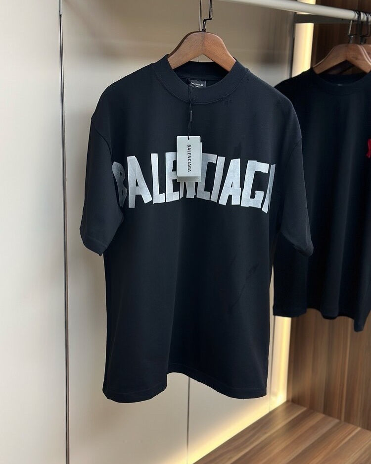 Balenciaga Oversized Logo T-Shirt – Jet Black (Oversize)
