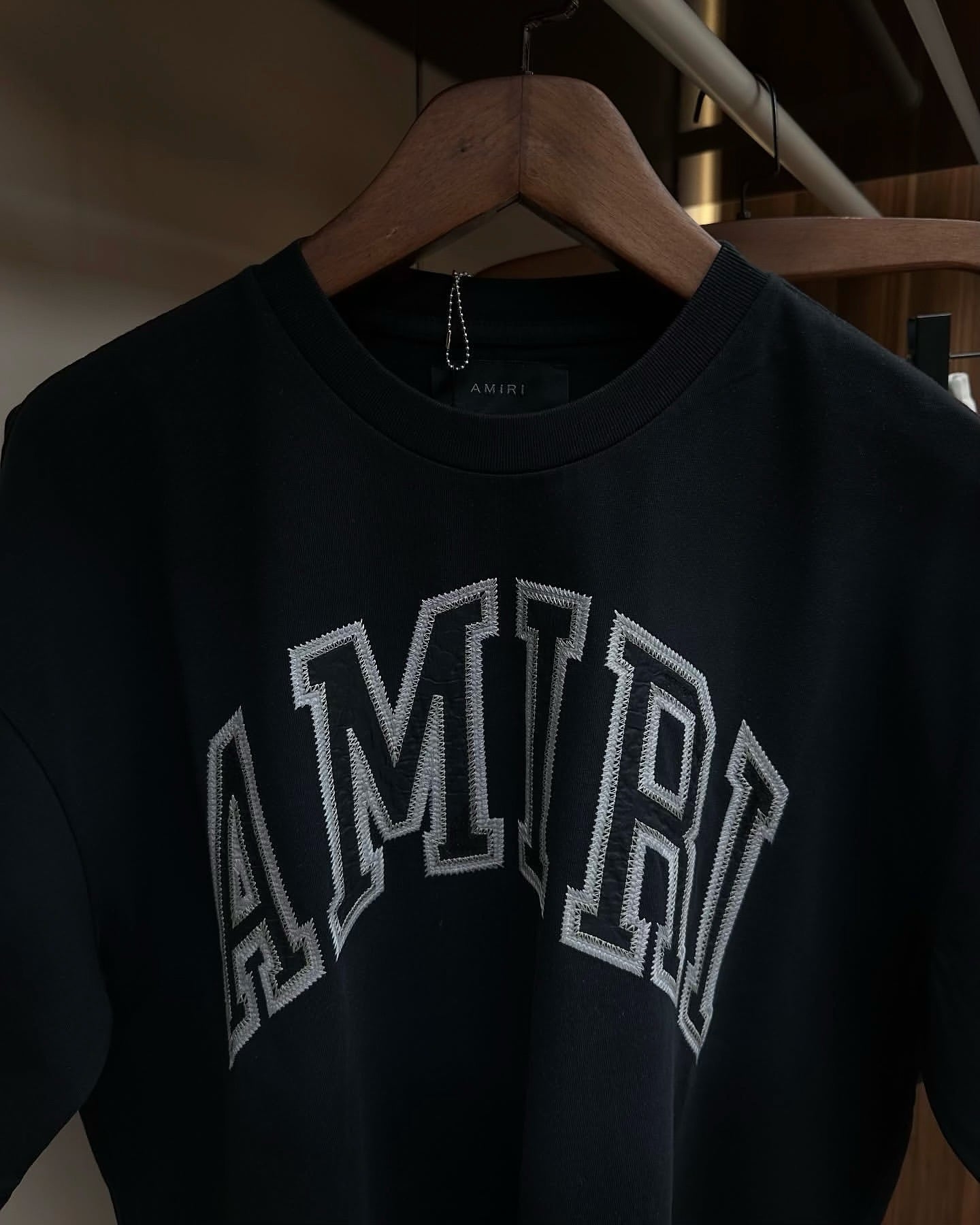 Amiri Collegiate Logo Black Shorts & T-Shirt Set