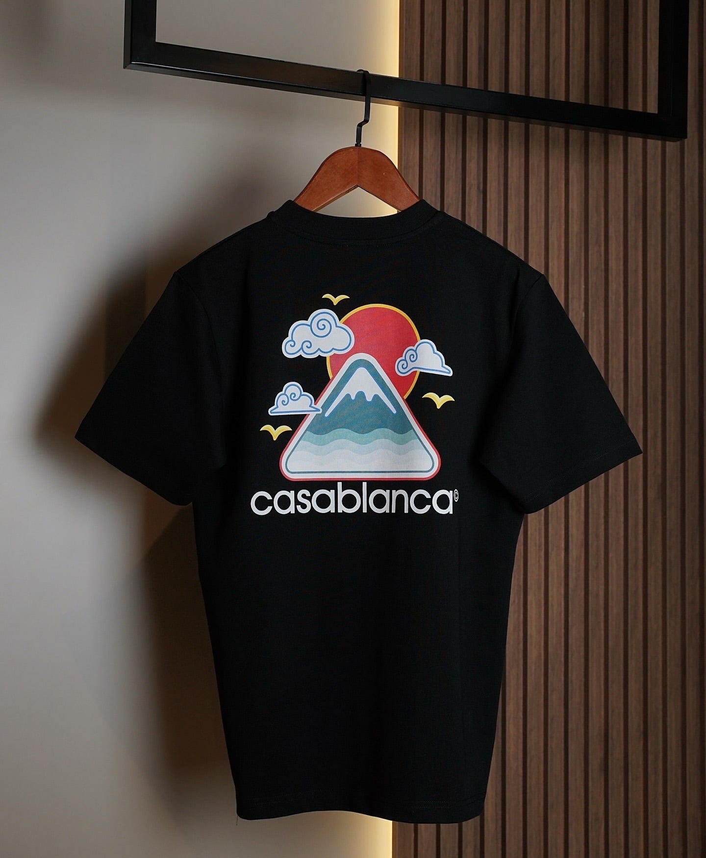Casablanca Black Graphic Mountain T-Shirt