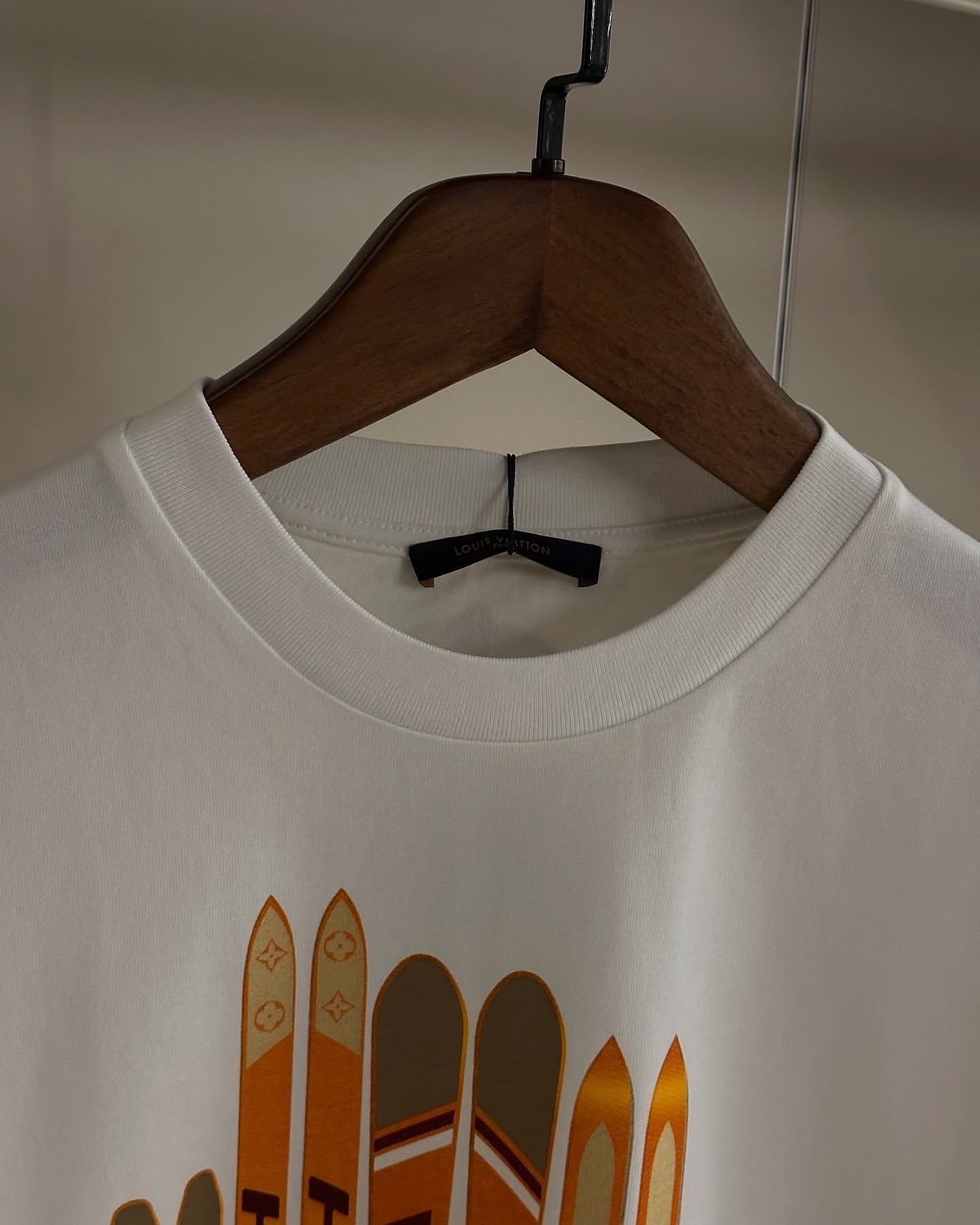 Louis Vuitton White “Since 1854” Ski Graphic T-Shirt