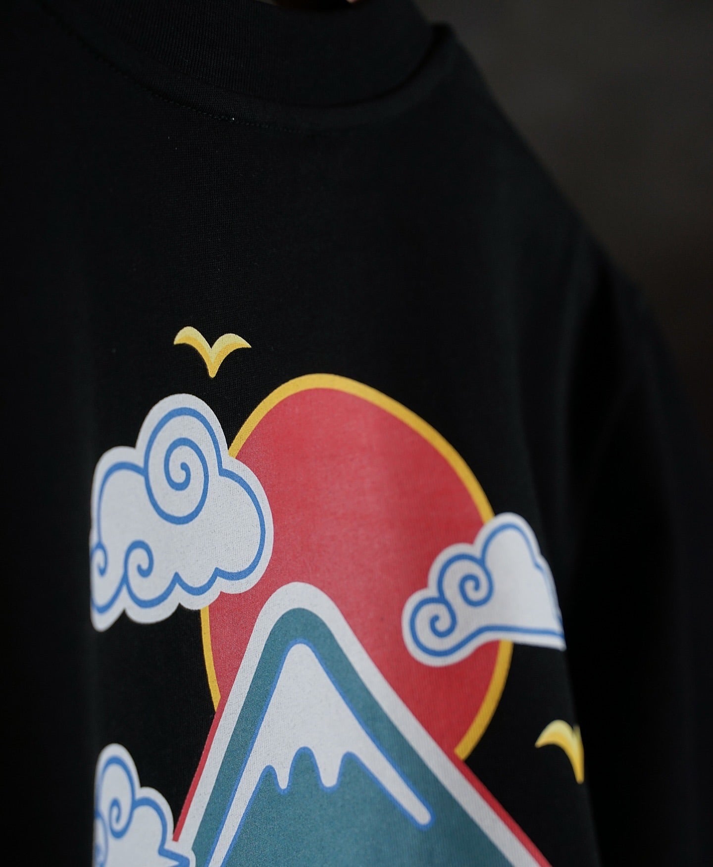 Casablanca Black Graphic Mountain T-Shirt