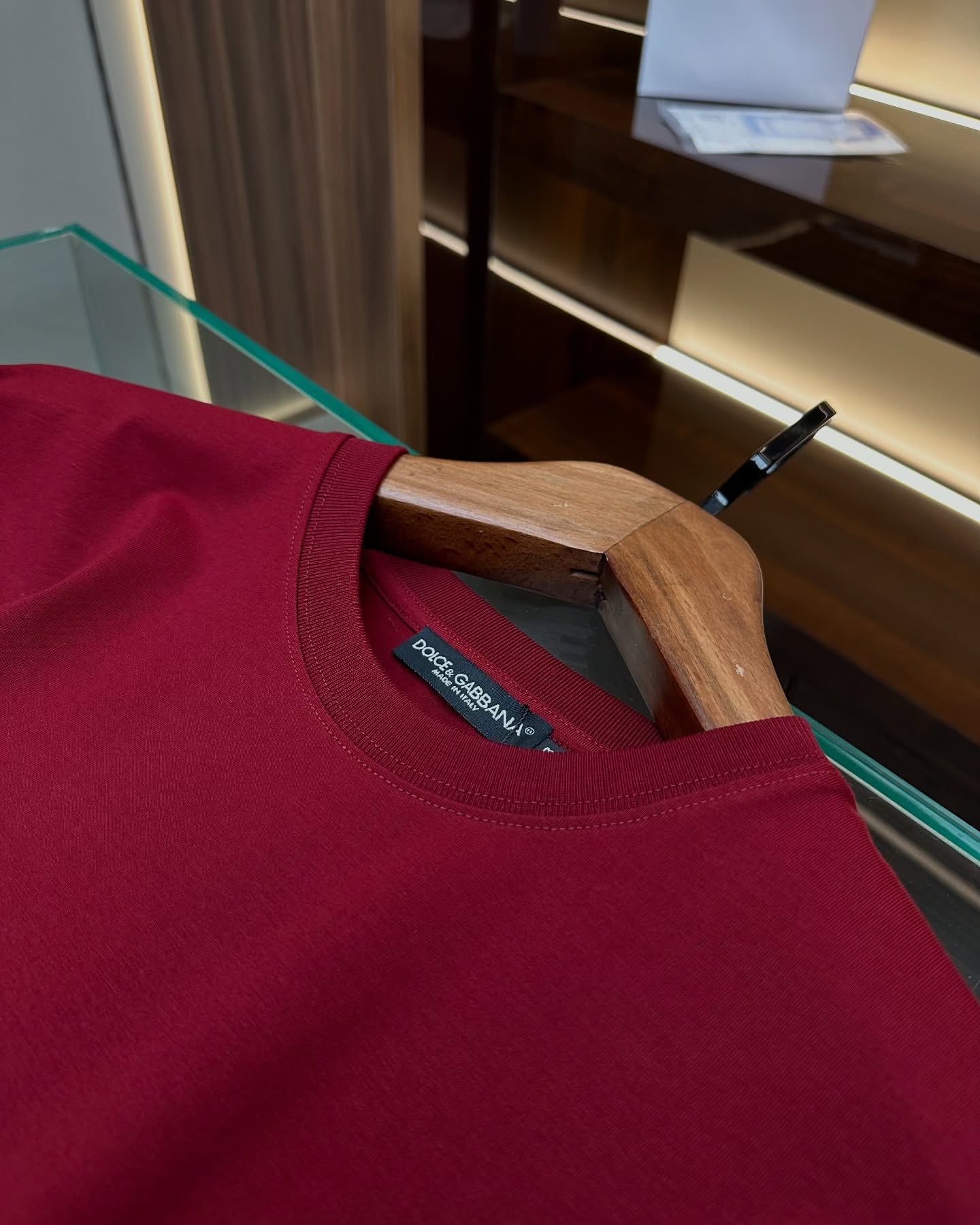 Dolce & Gabbana Logo Patch T-Shirt - Burgundy