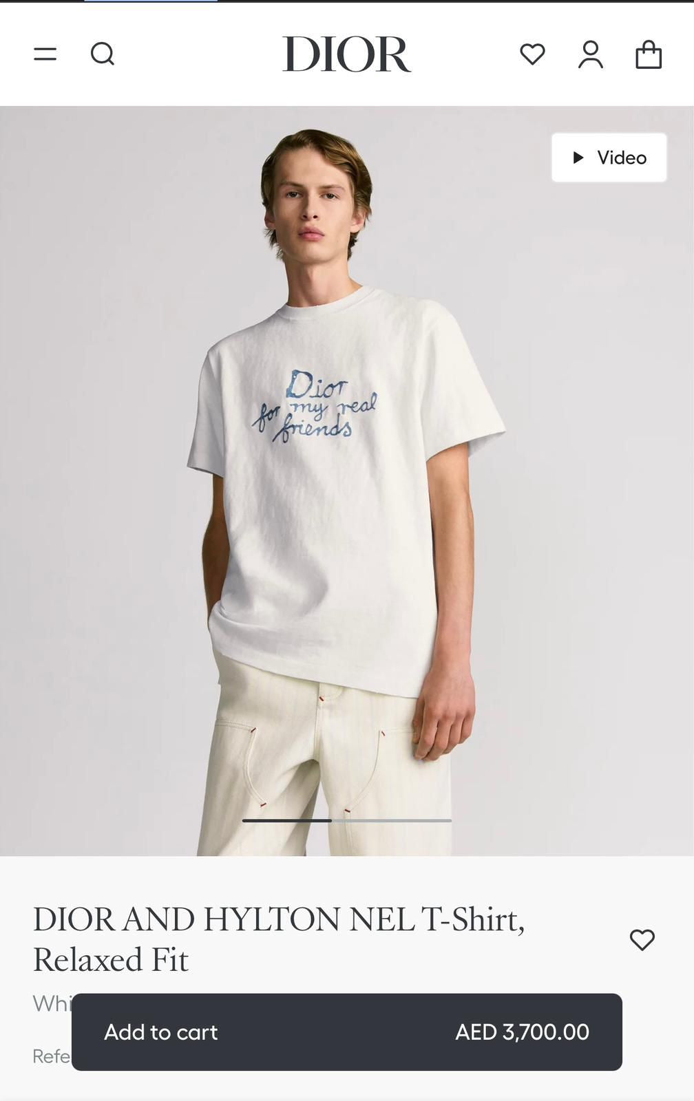 Dior “For My Real Friends” Embroidered T-Shirt – White