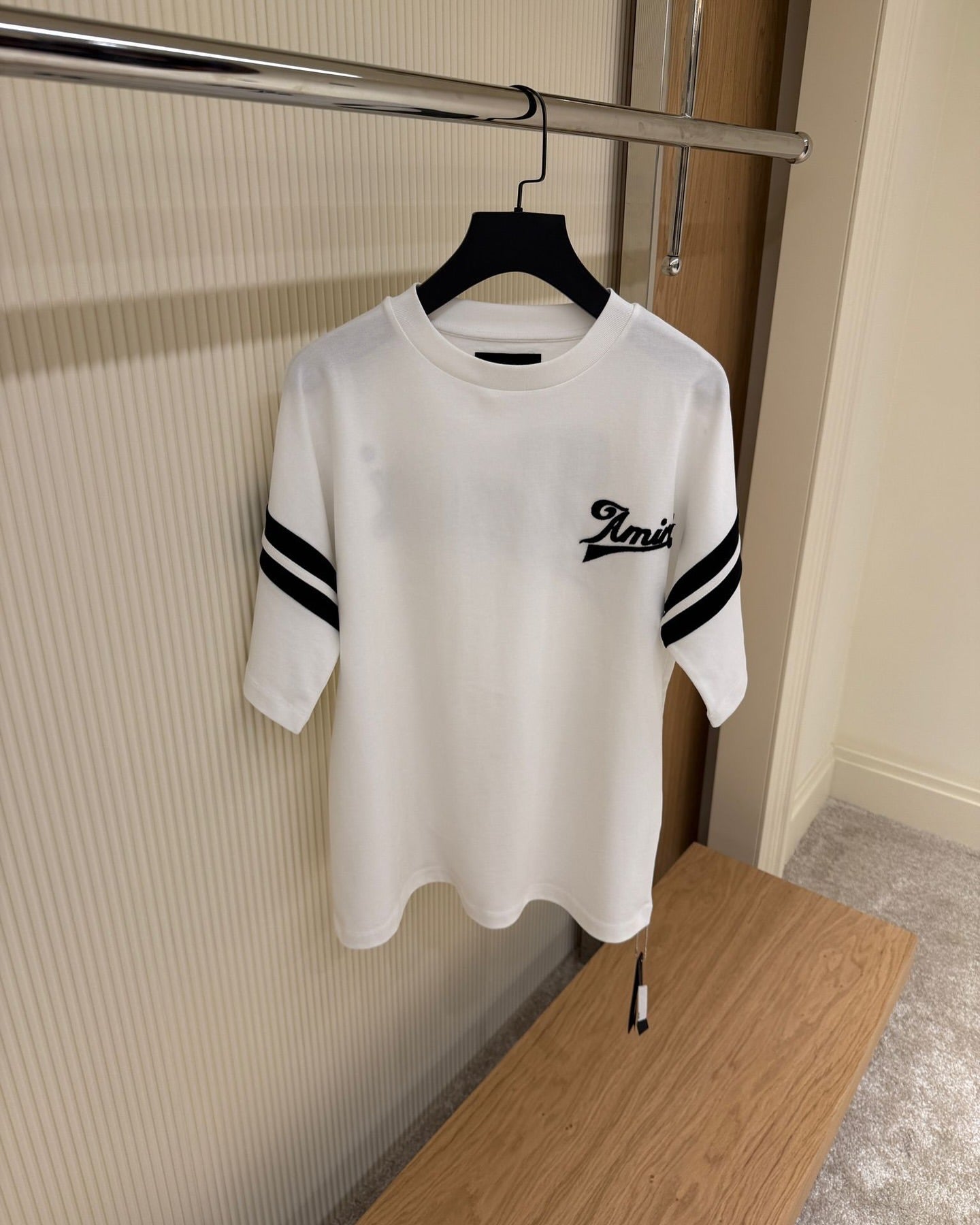 Amiri White Varsity Back Logo T-Shirt