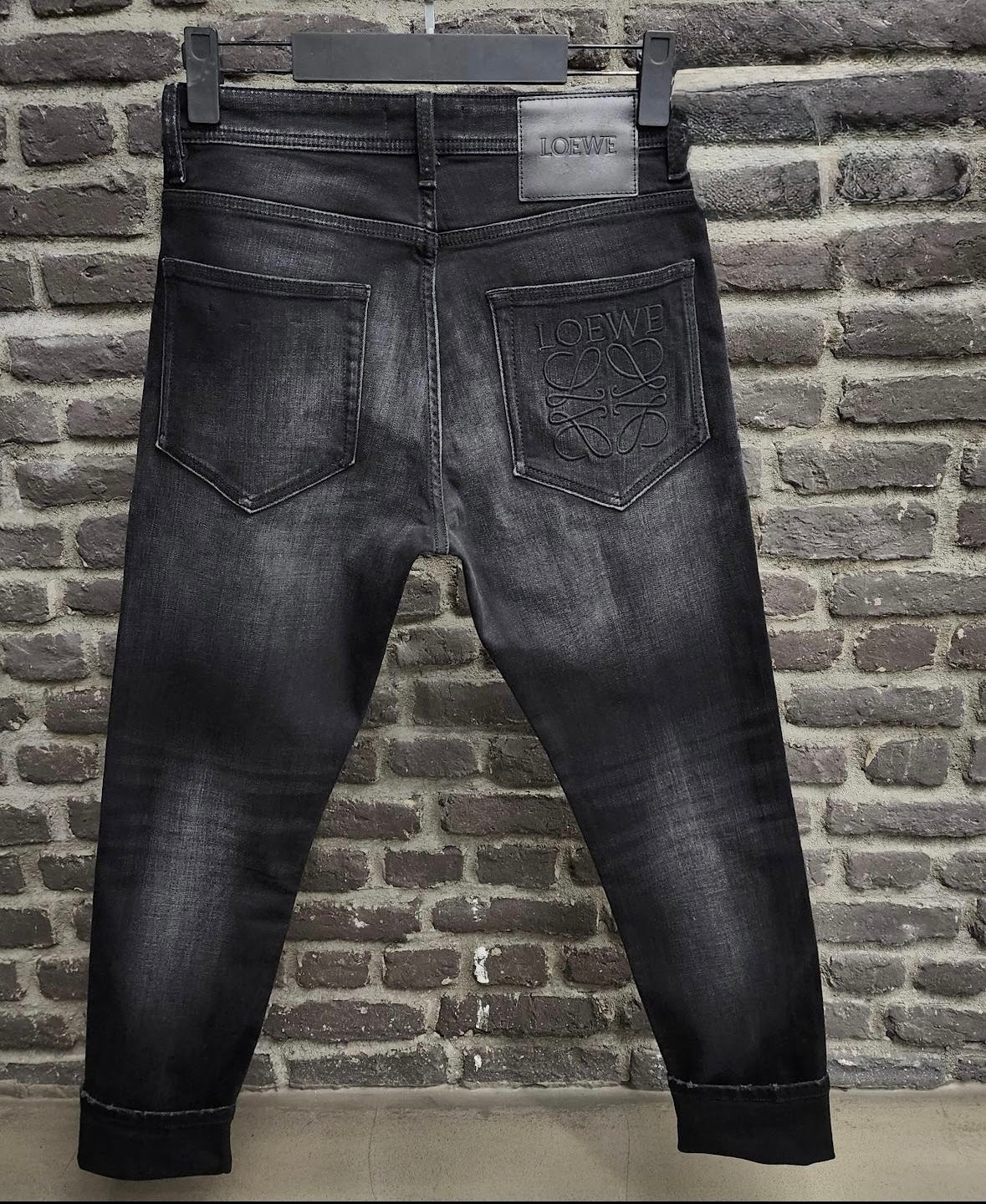 Loewe Distressed Black Denim Jeans