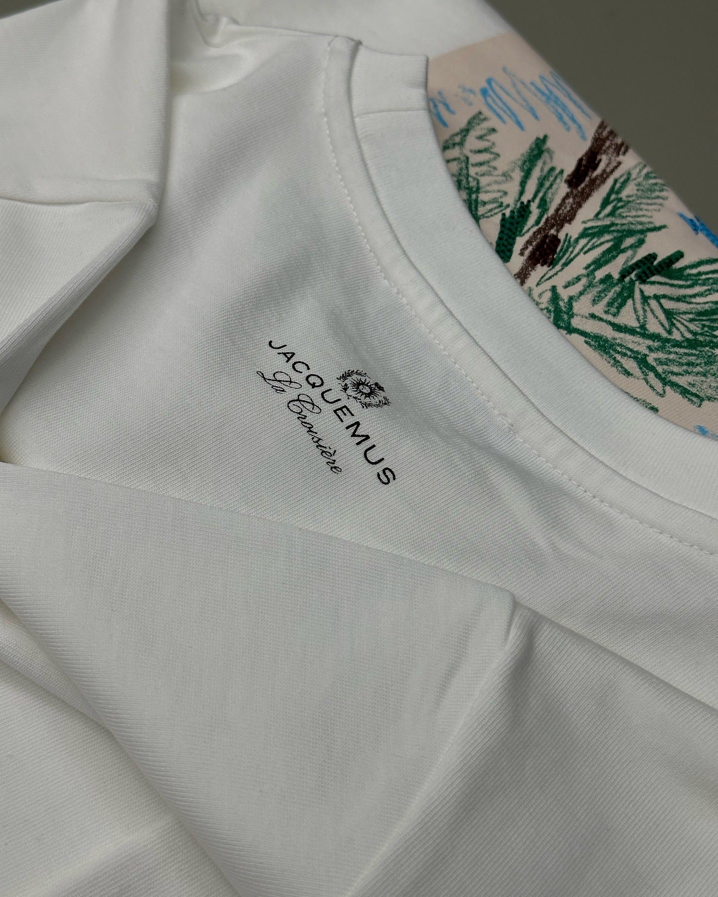 Jacquemus “Le Papier” Palm Tree Graphic T-Shirt White (Oversize)