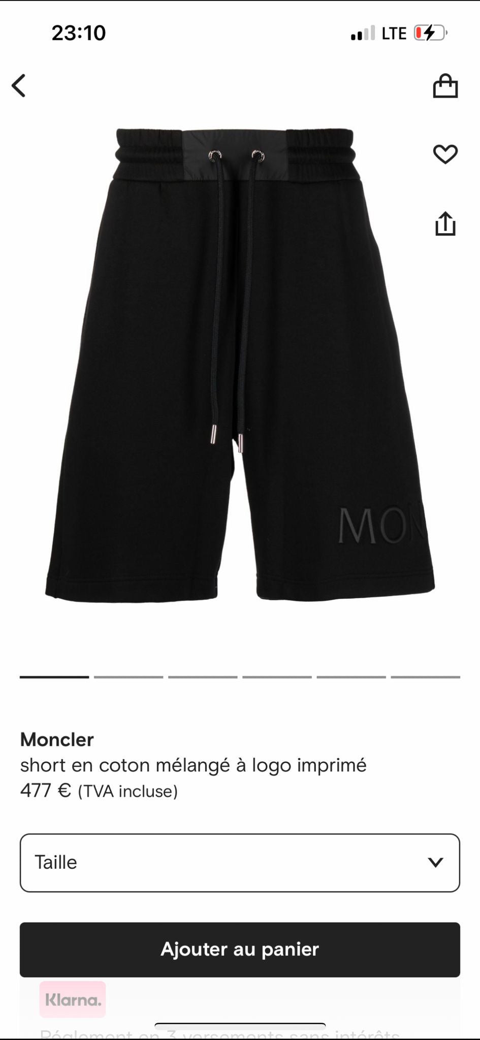 Moncler Black Logo Cotton T-Shirt & Shorts Set