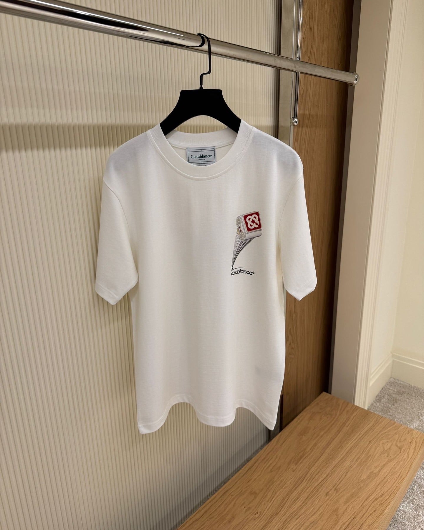 Casablanca whiteT-Shirt with Scroll Artwork Graphic