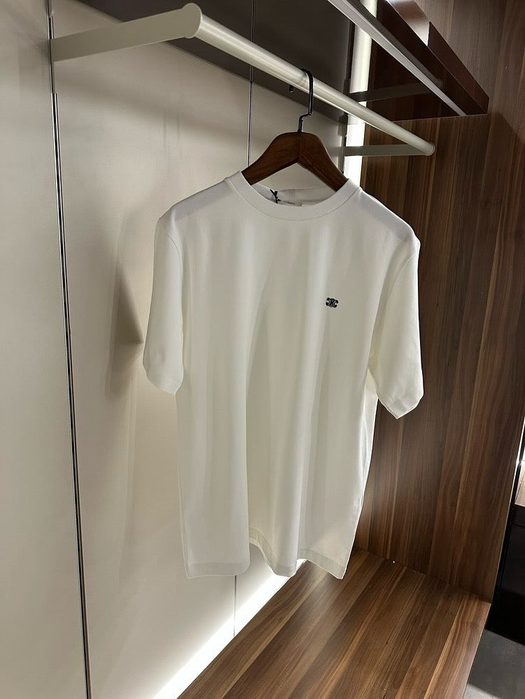 Celine Triomphe Emblem T-Shirt – White