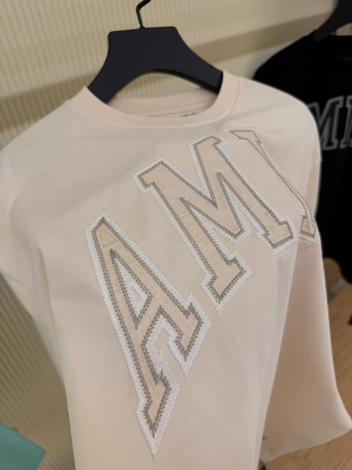 AMIRI BeigeCollegiate Logo T-Shirt