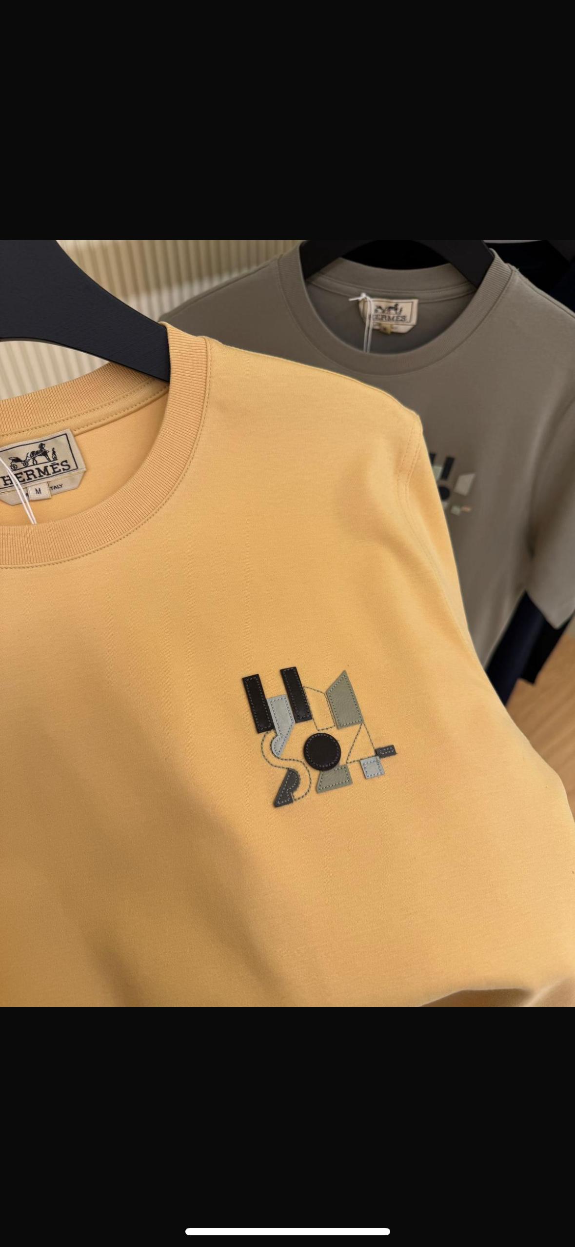 Hermès Geometric Motif T-Shirt – Mustard Yellow