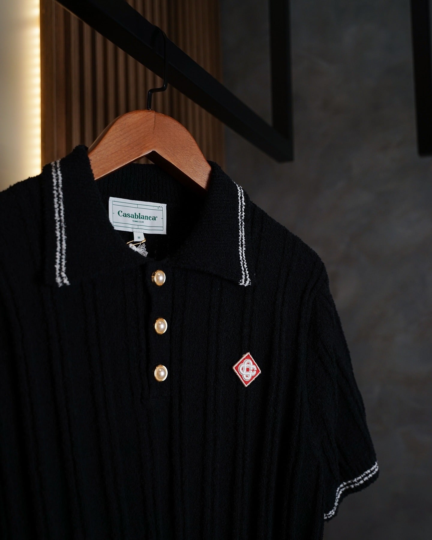 Casablanca Knitted Polo – Black Elegance