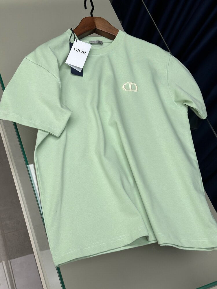 Dior Embroidered CD Icon T-Shirt – Mint Green