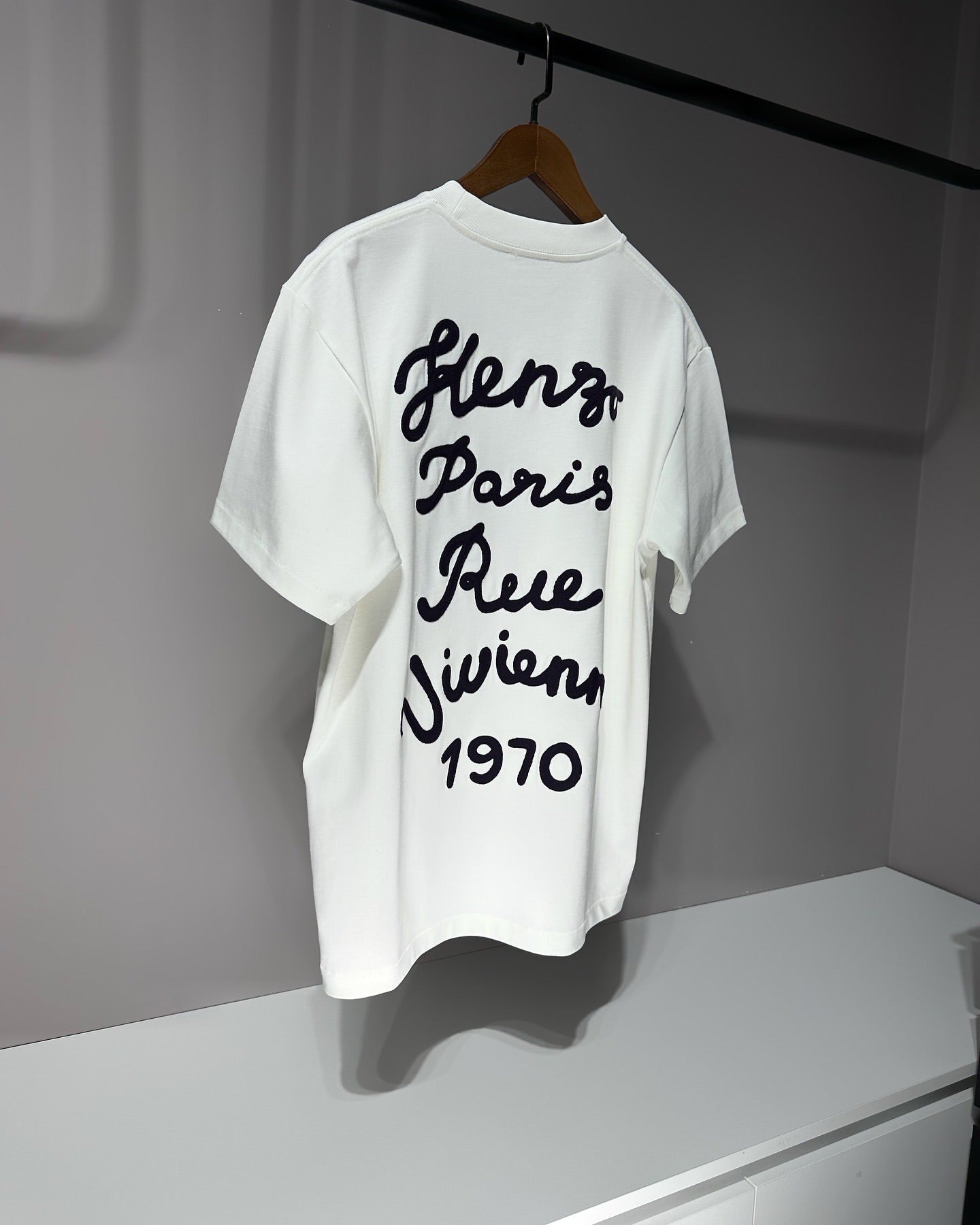 Kenzo Paris Thick Cotton Flower Tee white