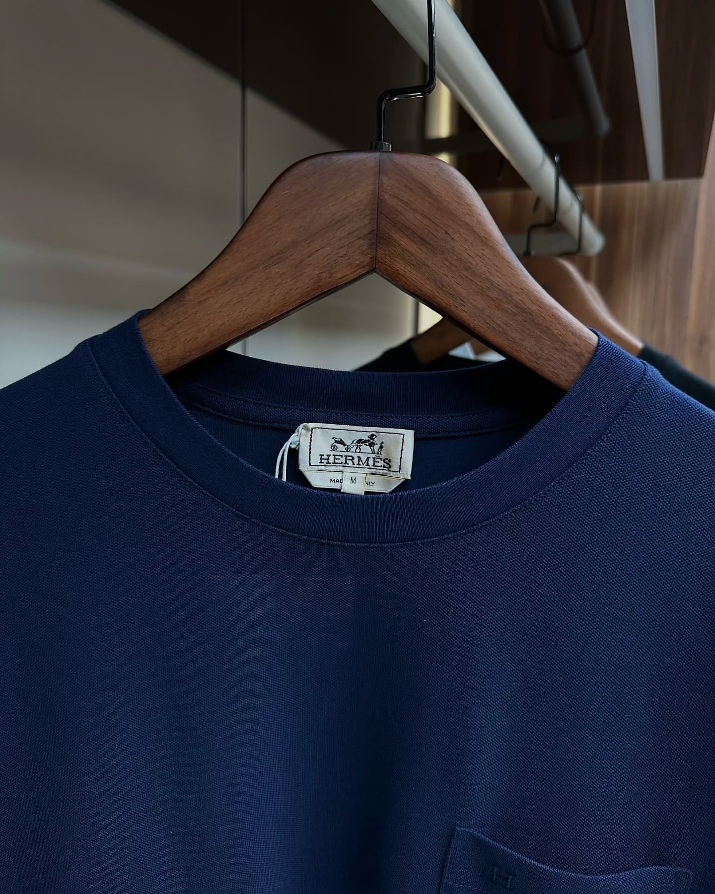Hermès Navy Blue Pocket T-Shirt