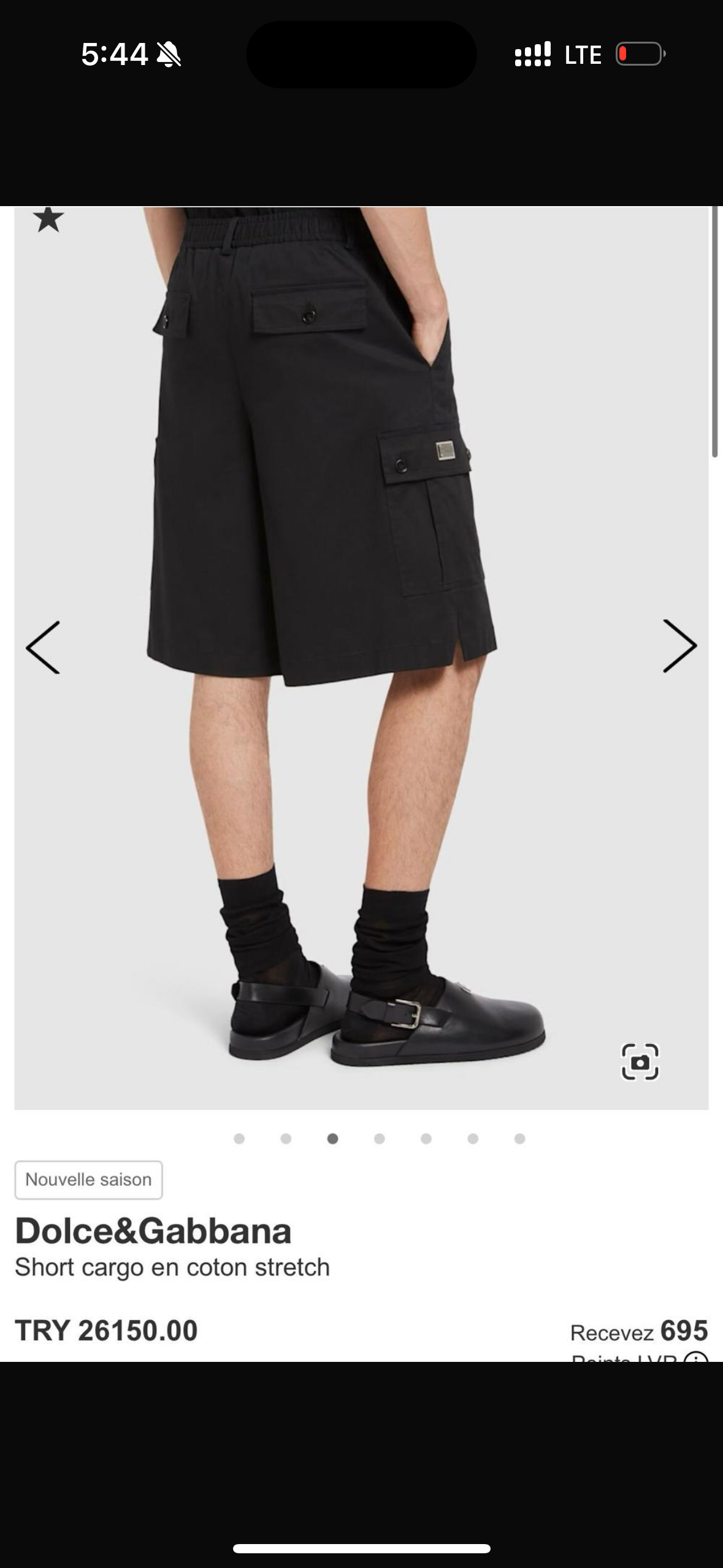 Dolce & Gabbana Black Cargo Shorts