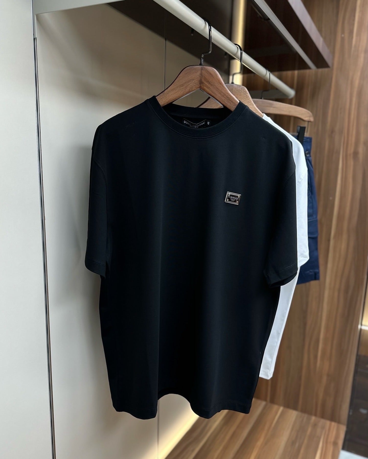 Dolce & Gabbana Black Logo Patch T-Shirt (Oversize)