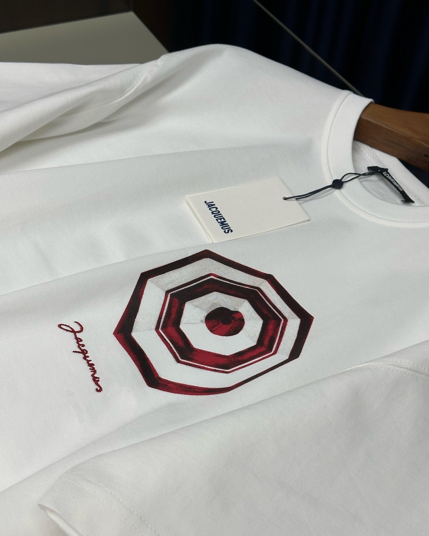 Jacquemus White Geometric Graphic T-Shirt
