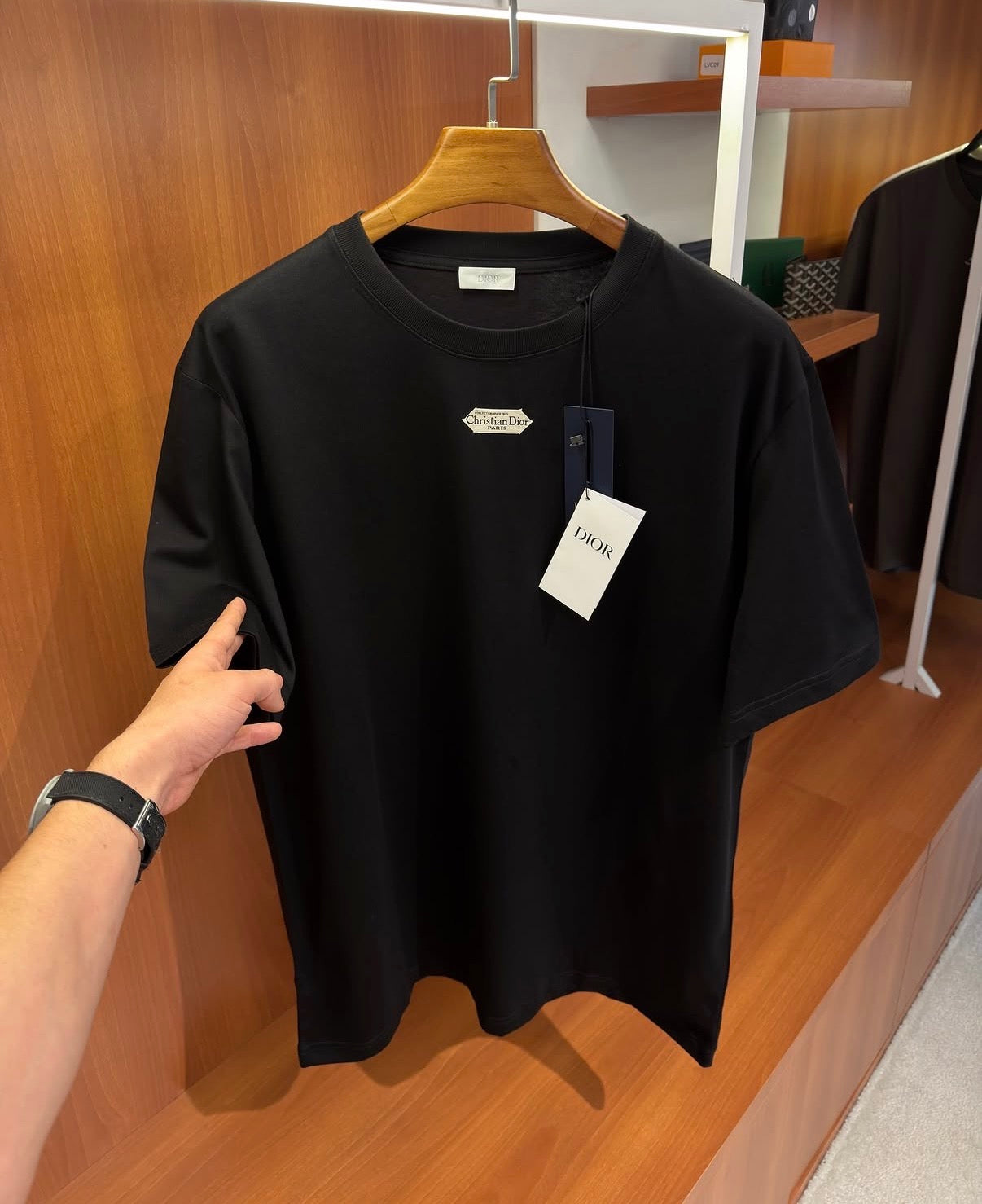Dior Diamond Logo Black T-Shirt