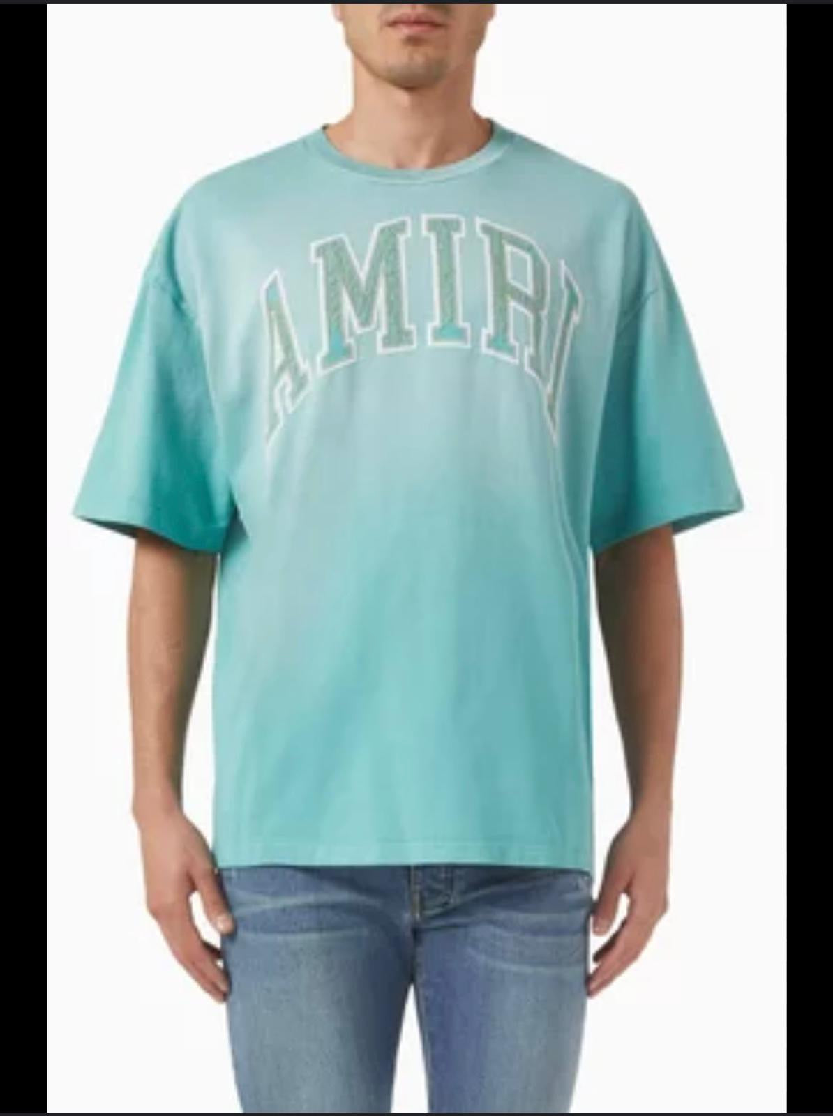 AMIRI Arch Logo T-Shirt – Aqua Blue