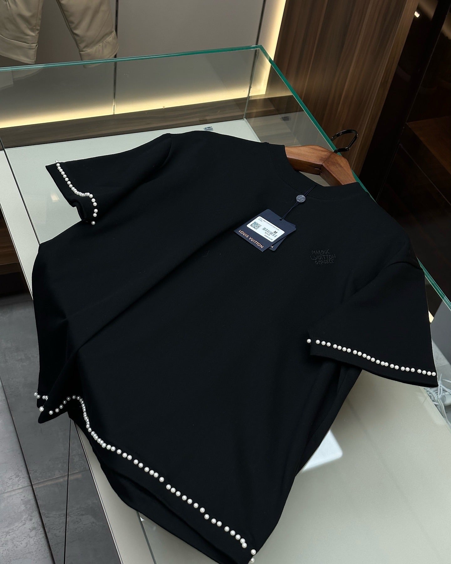Pearl-Embellished Cotton T-Shirt