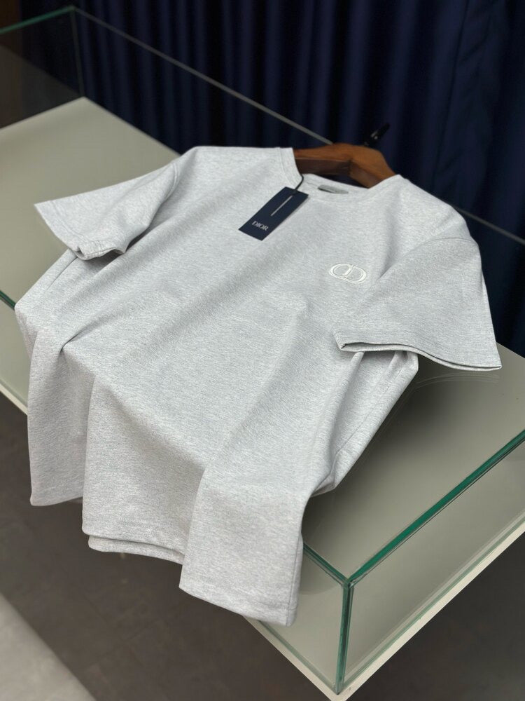 Dior CD Logo T-Shirt – Heather Gray