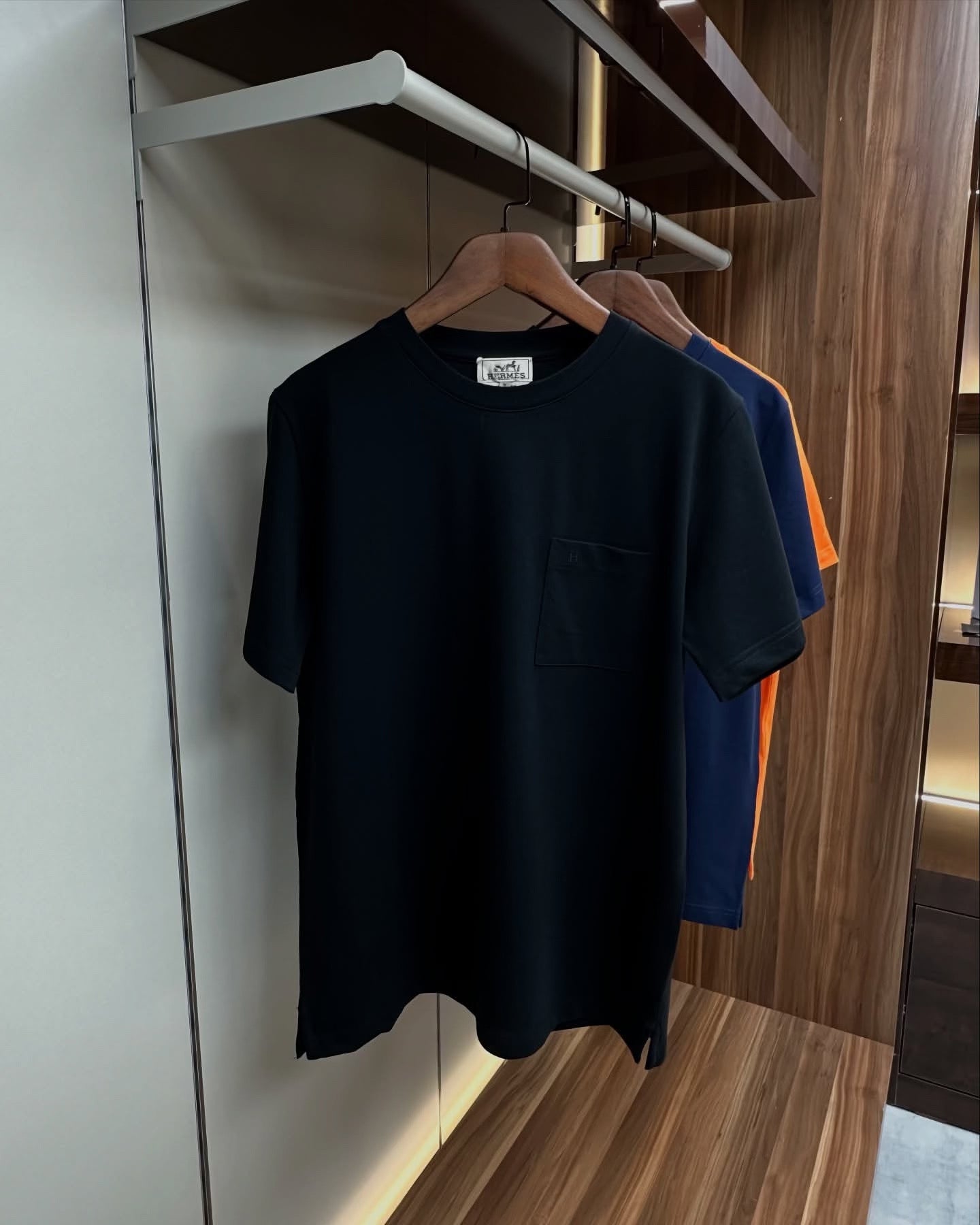 Hermès Black Signature Pocket T-Shirt