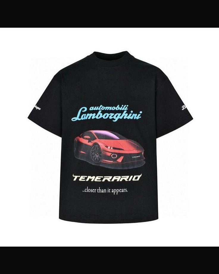 Balenciaga x Lamborghini “Temerario” Graphic T-Shirt – Black
