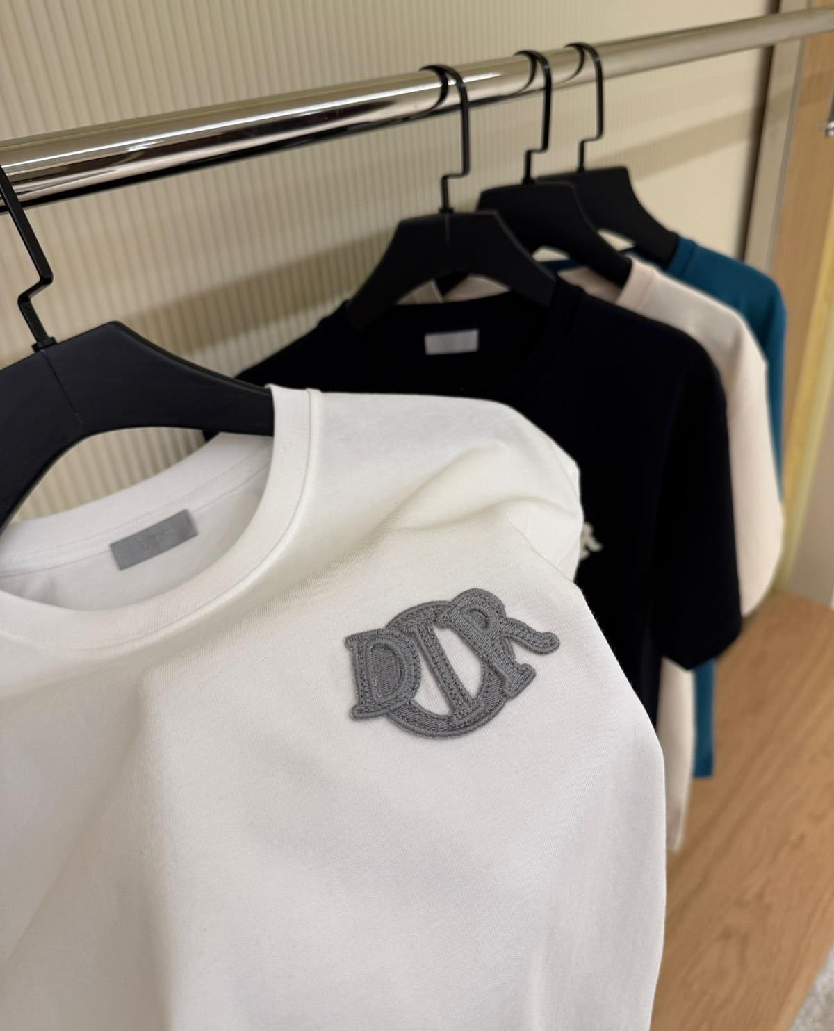Christian Dior White T-Shirt with Embroidered Eye Logo
