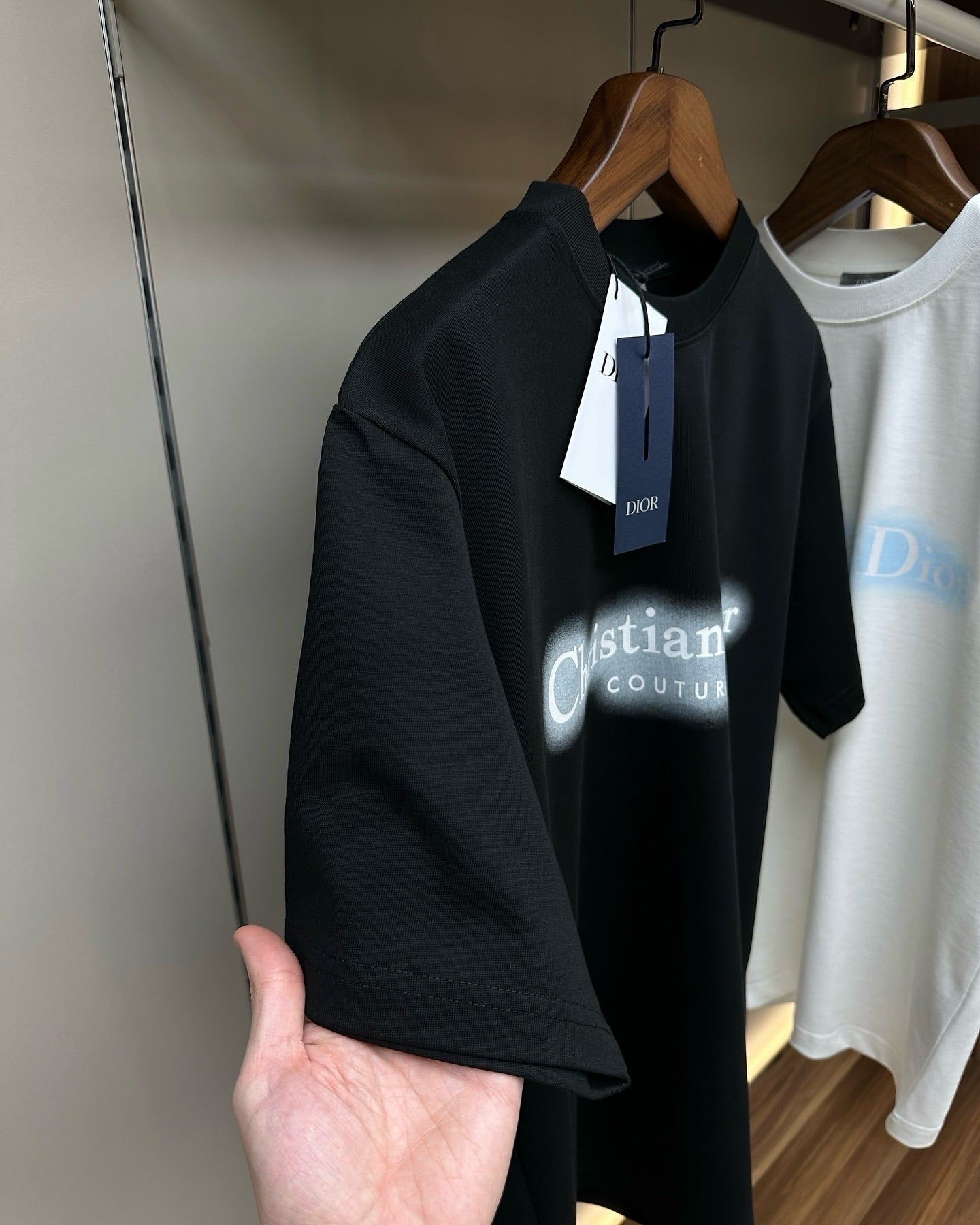Christian Dior Couture Spray Logo T-Shirt – Black