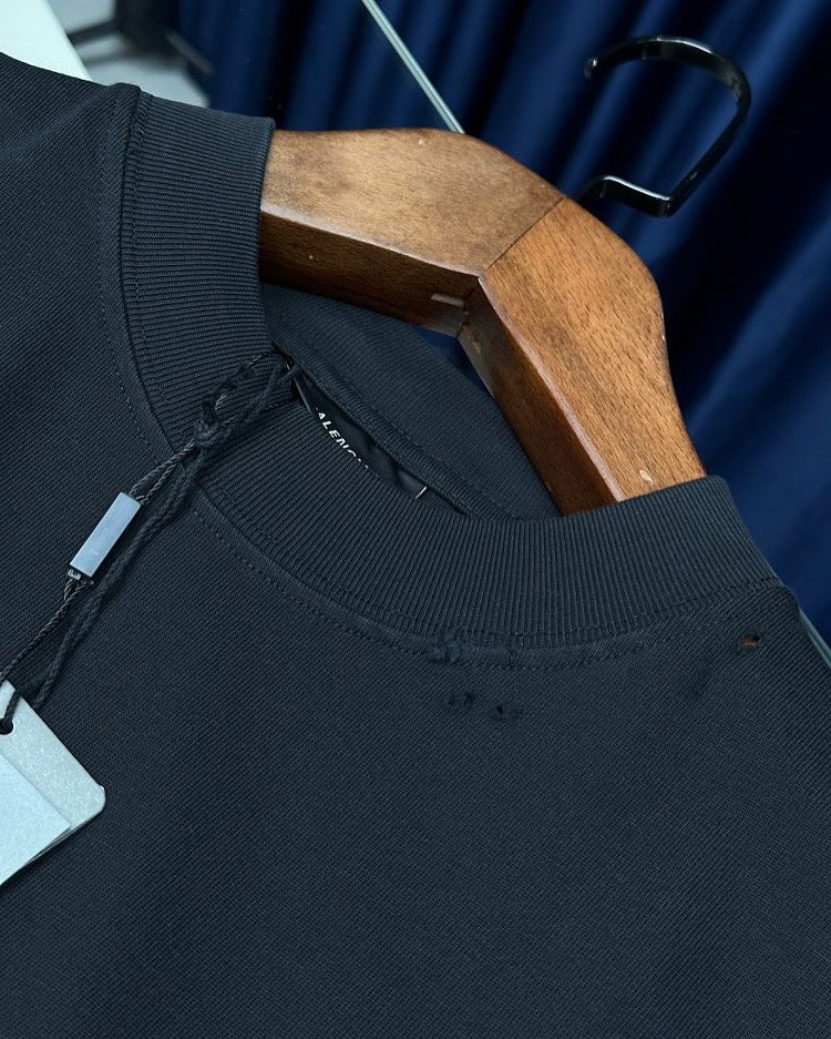 Balenciaga Oversized Logo T-Shirt – Jet Black (Oversize)