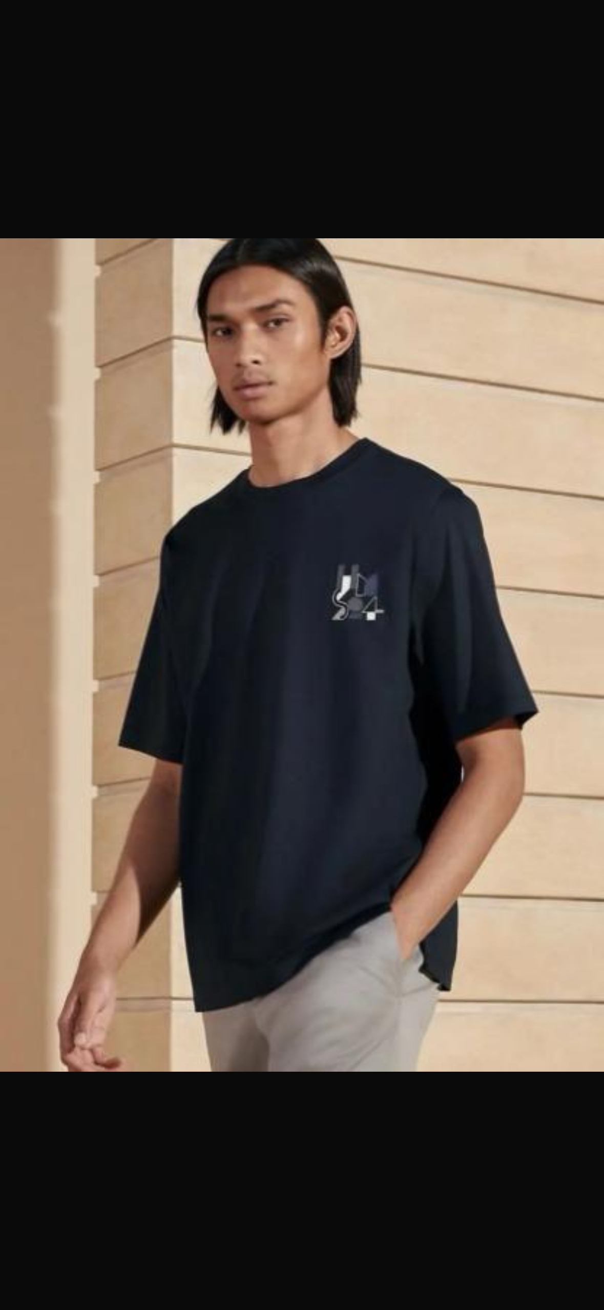 Hermès Geometric Motif T-Shirt – Navy Blue