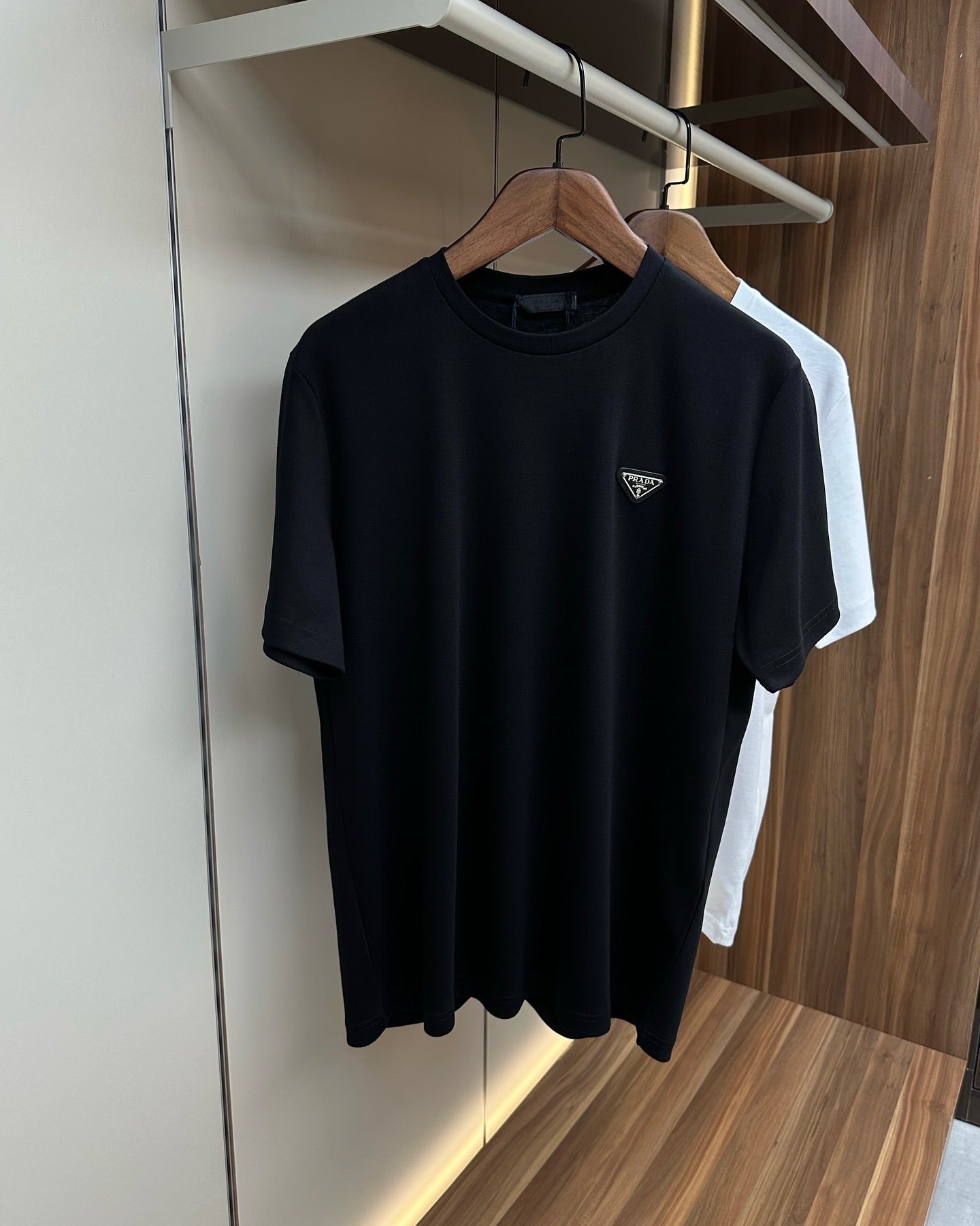 Prada Re-Nylon Black T-Shirt with Triangle Logo
