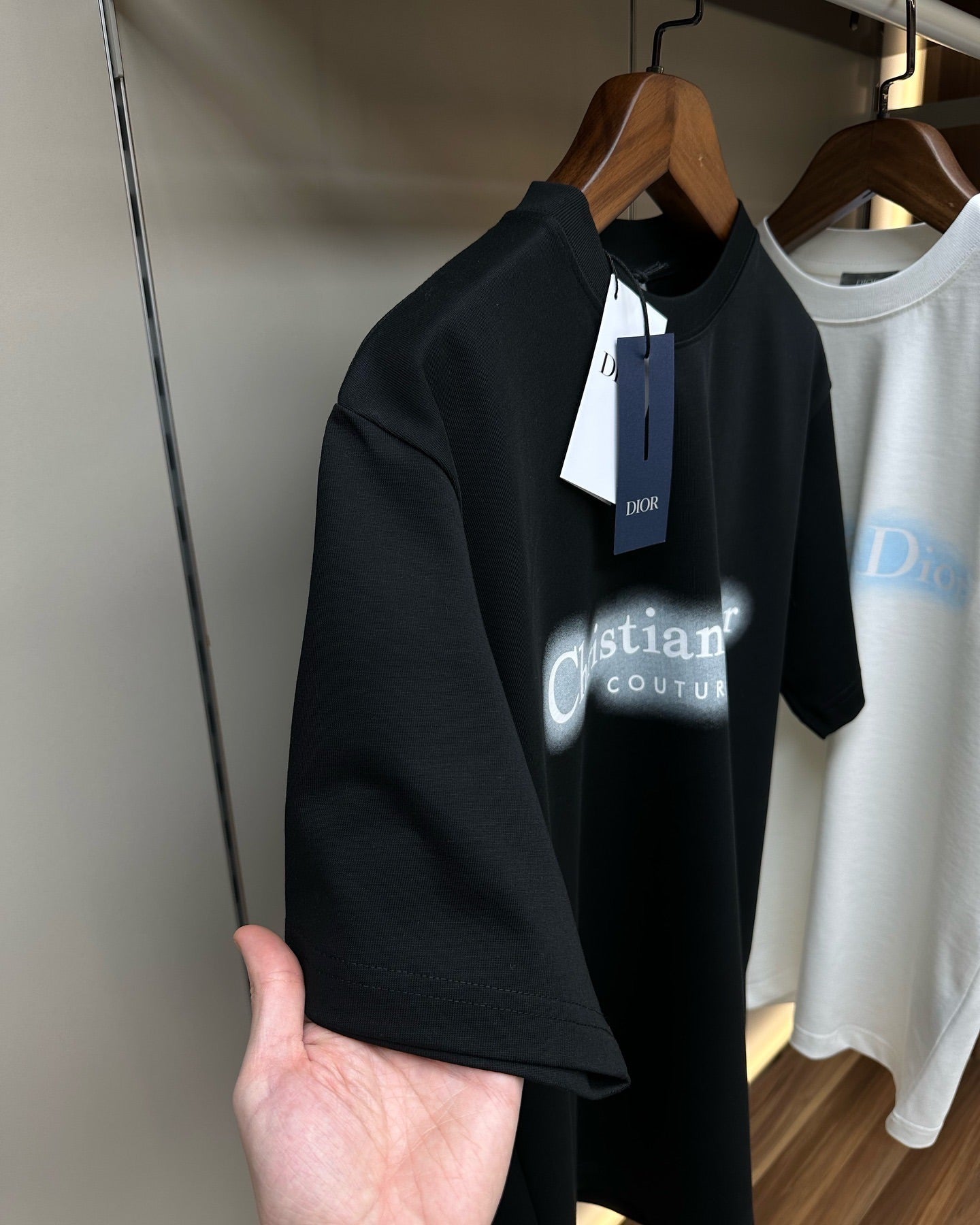 Christian Dior Couture Spray Logo Tee – Black Edition