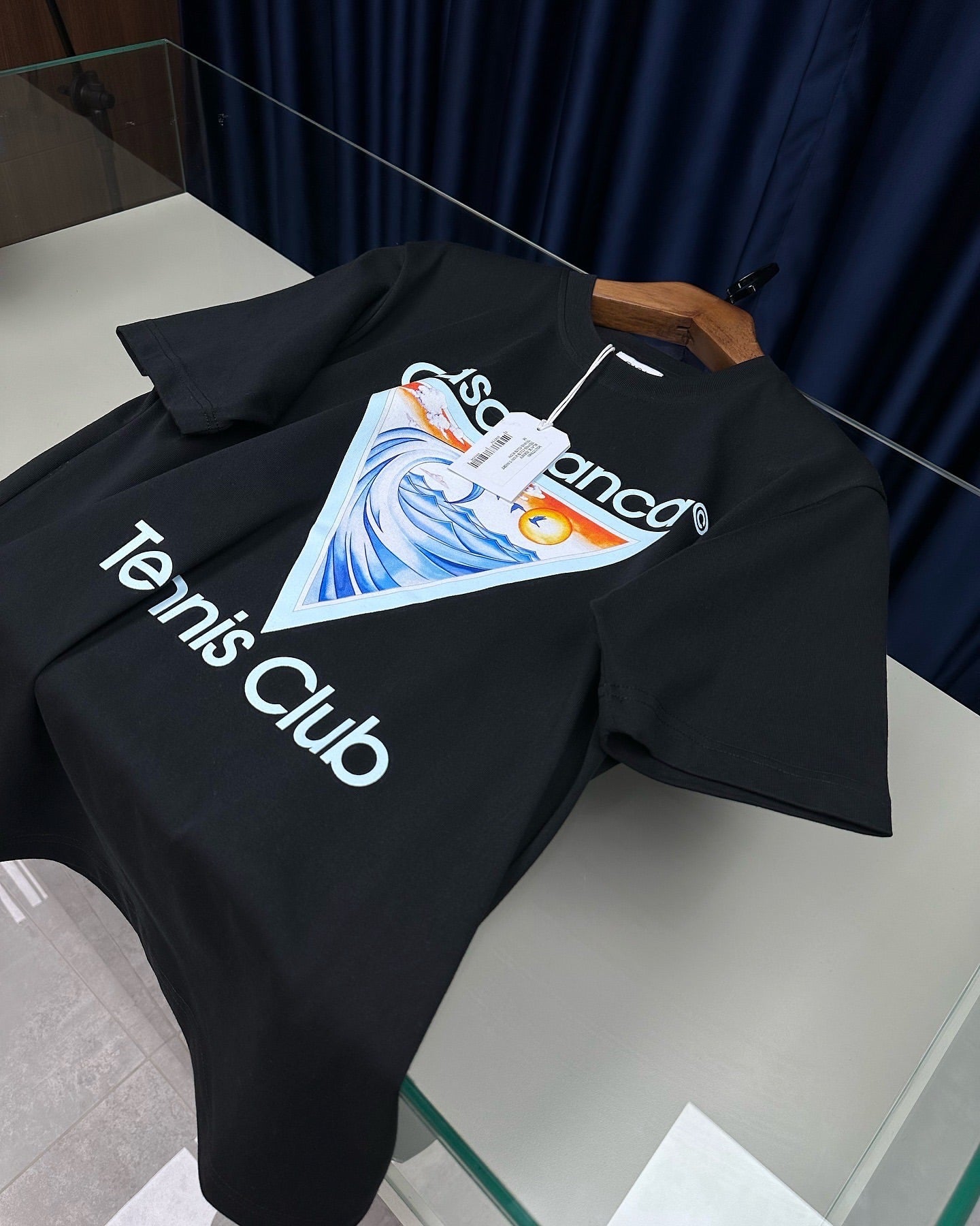 Casablanca “Tennis Club” Graphic T-Shirt in Black