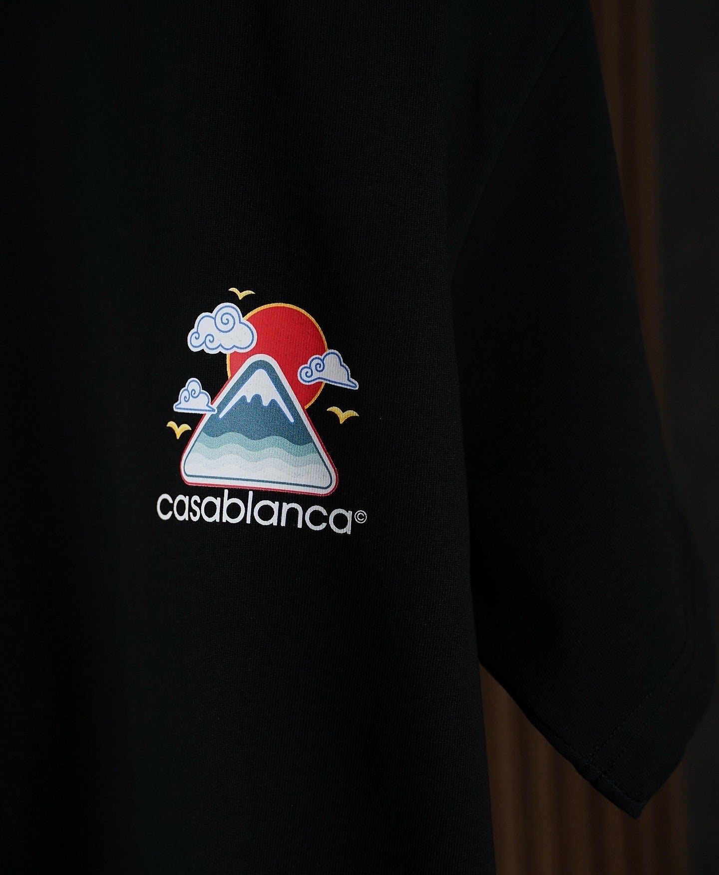 Casablanca Black Graphic Mountain T-Shirt