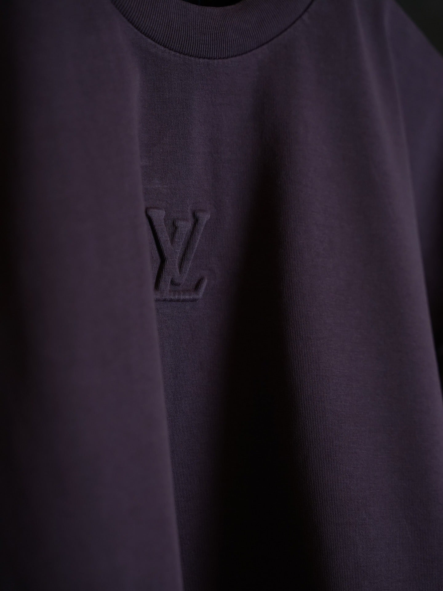 Louis Vuitton Classic Purple Embossed LV Tee