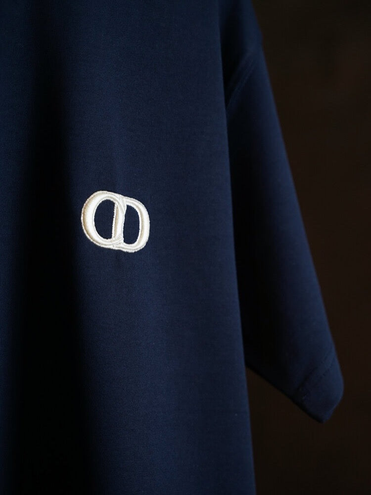 Christian Dior Navy Blue T-Shirt with Embroidered CD Logo