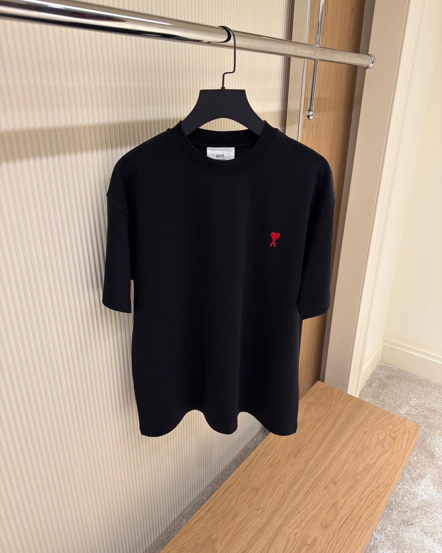 AMI Paris De Coeur Logo T-Shirt Black