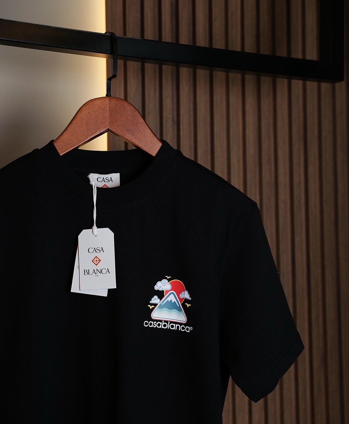 Casablanca Black Graphic Mountain T-Shirt