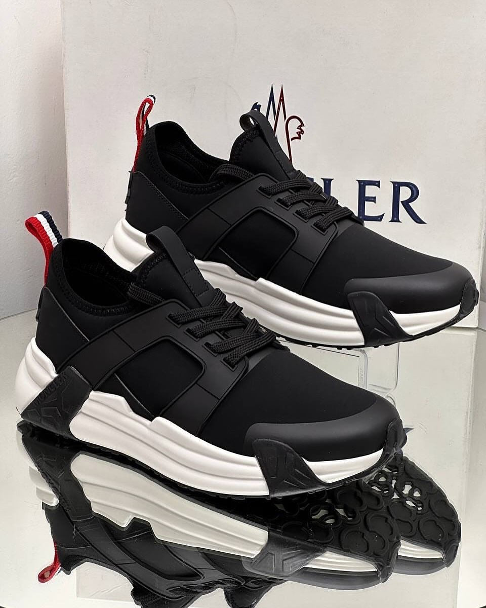 Moncler Trevia Luxury Low-Top Sneakers Black & White Edition
