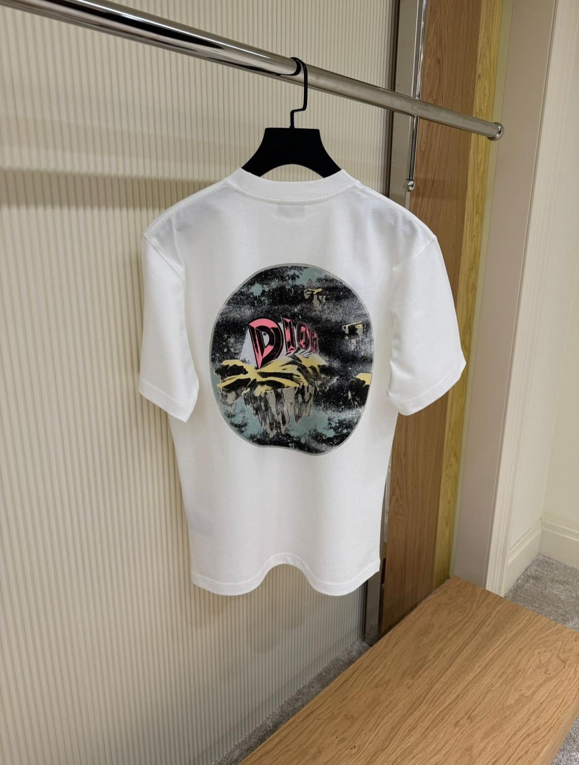 Dior Graphic Mountain Scene T-Shirt white