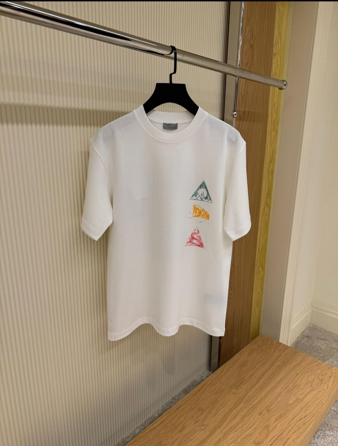 Dior Graphic Mountain Scene T-Shirt white