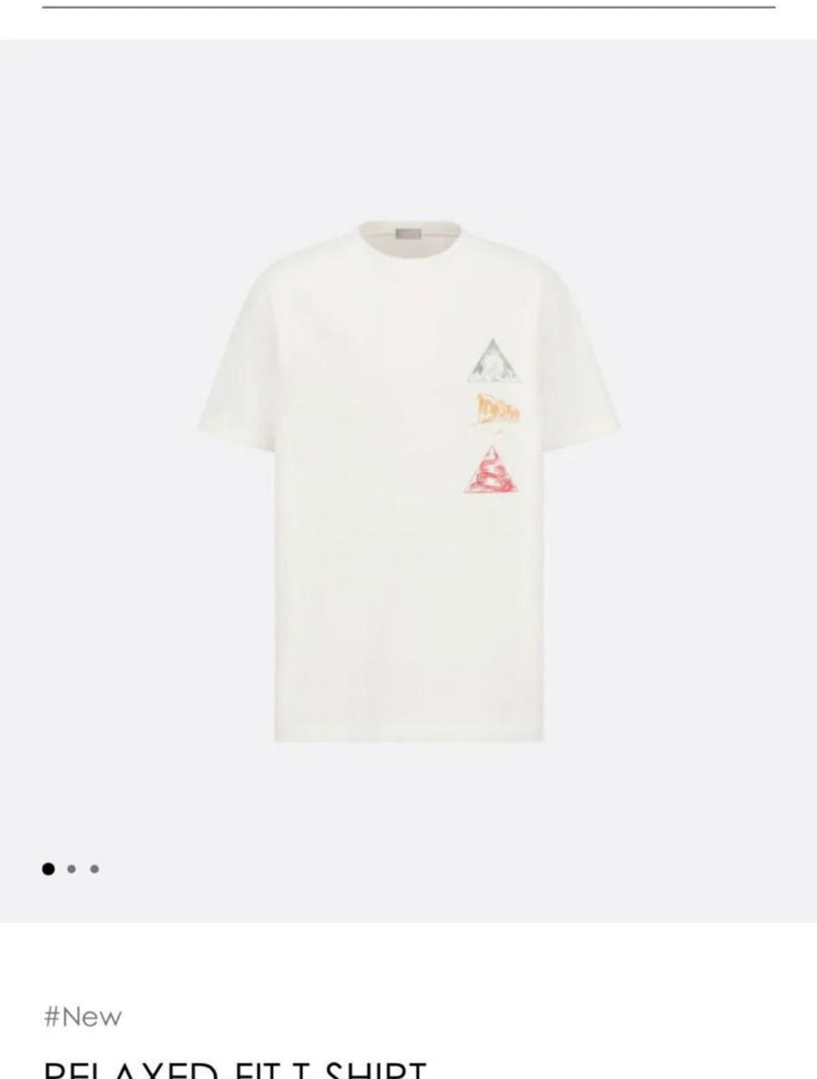 Dior Graphic Mountain Scene T-Shirt white