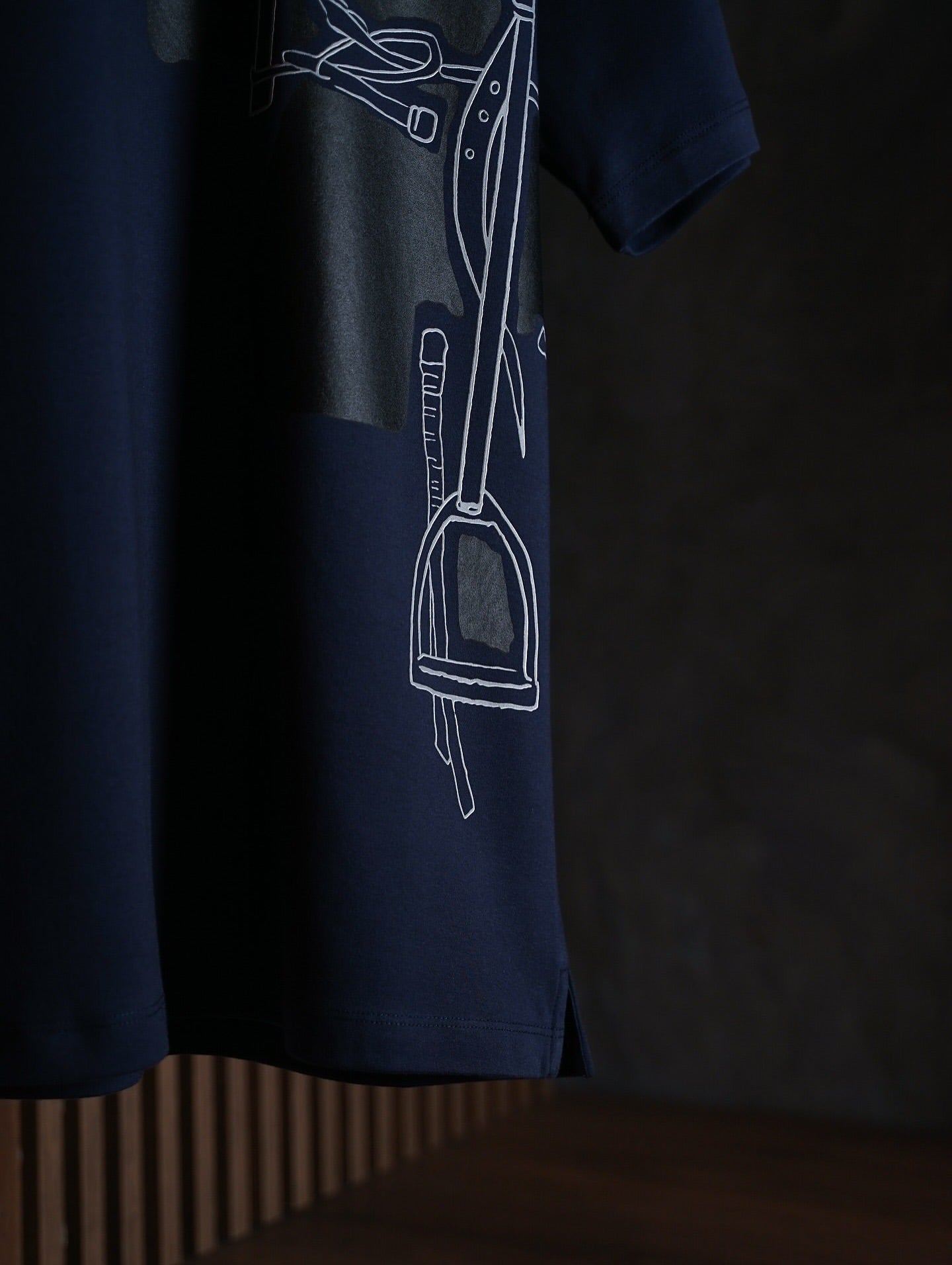 Hermès Navy Equestrian Print T-Shirt