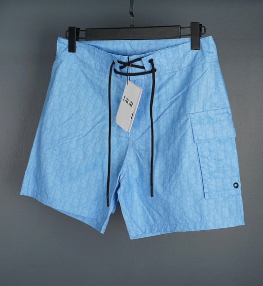 Dior Blue Monogram Swim Shorts