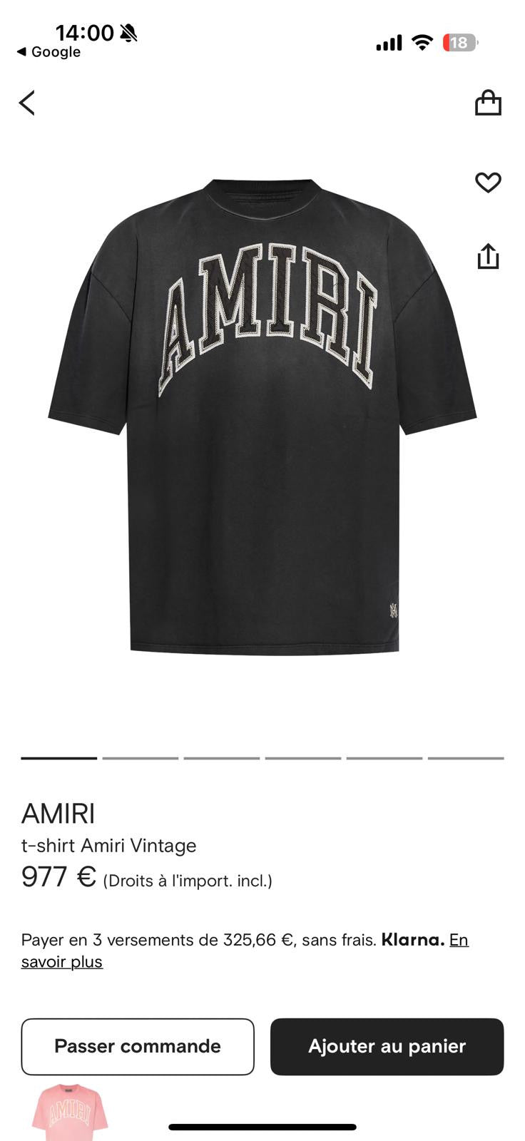 AMIRI Black Collegiate Logo T-Shirt