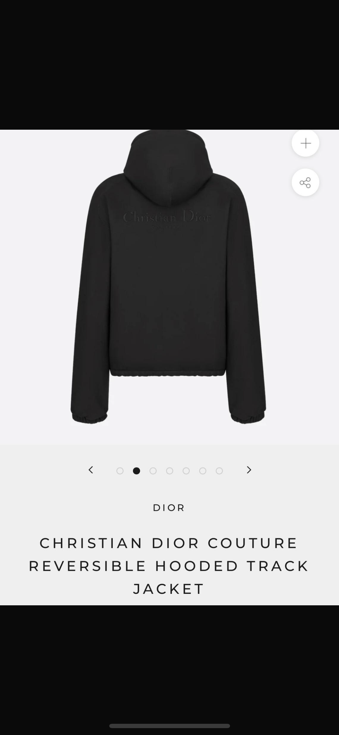 Double Face Reversible Zip Hoodie dior Black - CBLACK