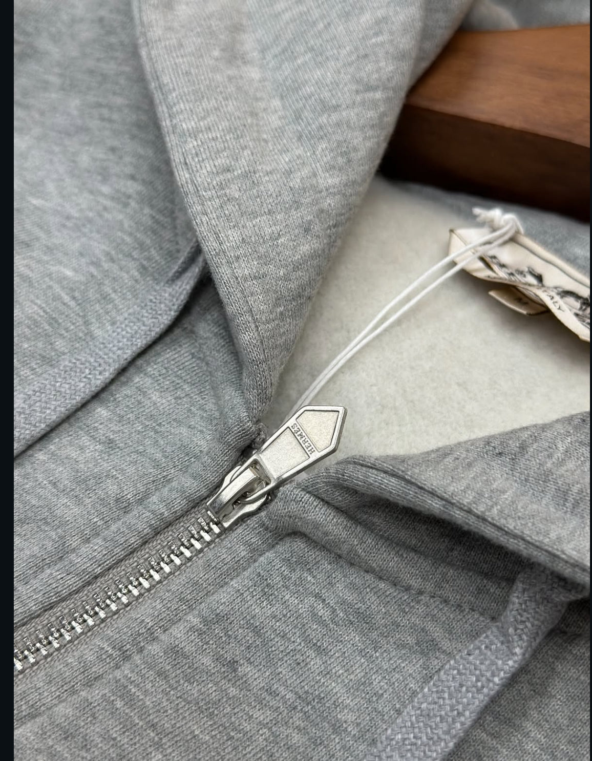 Hermes Sport Stripe Zip Hoodie – Grey - CBLACK